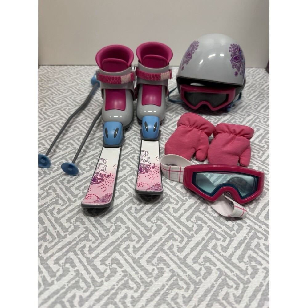 Retired American Girl Doll Ski Gear Set + Extra Goggles & Mittens (2010-2014)